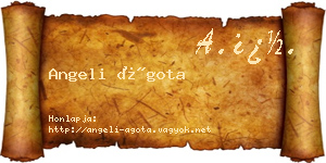 Angeli Ágota névjegykártya