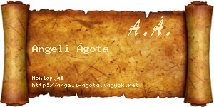 Angeli Ágota névjegykártya