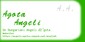 agota angeli business card